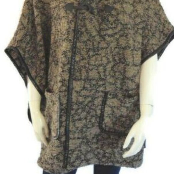 NWT - DIESEL ITALY Over-size Multi HOODED PONCHO - Picture 6 of 6